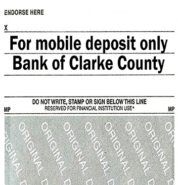 Example of Mobile Deposit